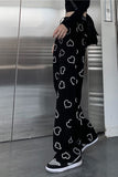 Heart Printed Long Hip Hop Pants