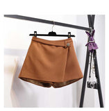 High Waist Casual Irregular Wide Leg Shorts