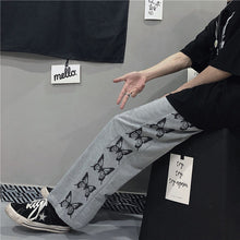 Loose Butterfly Printed Casual Wide Leg Pants
