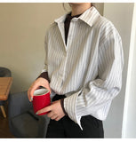 Long Sleeve Casual Striped Blouse Shirt