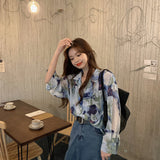 Painting Tie Dye Printed Blouse Shirt