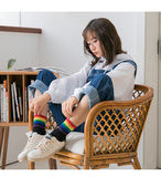 Rainbow Stripes Short Socks