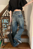High Waist Retro Style Long Jeans Pants