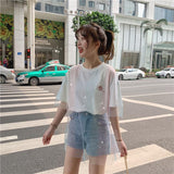 Loose Chic Fake 2 Pieces O-Neck Shirt