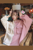 Cute Double Half Colors Hoodie