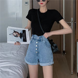 Sexy Elegant Buttons Denim Jeans