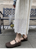 High Waist Long Crochet Lace Skirts