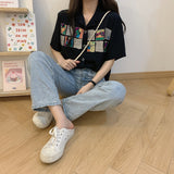 Middle East Art Pattern V-Neck Loose Shirt