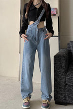 Casual Irregular Style Denim Jumpsuits