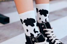 Cow Milk Pattern Socks