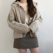 Knitted Preppy Style Cardigan Sweater
