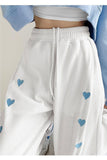 Heart Pattern Casual Cotton Jogger Pants