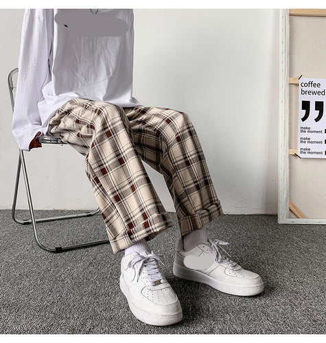 Loose Elastic Hip Hop Plaid Pants