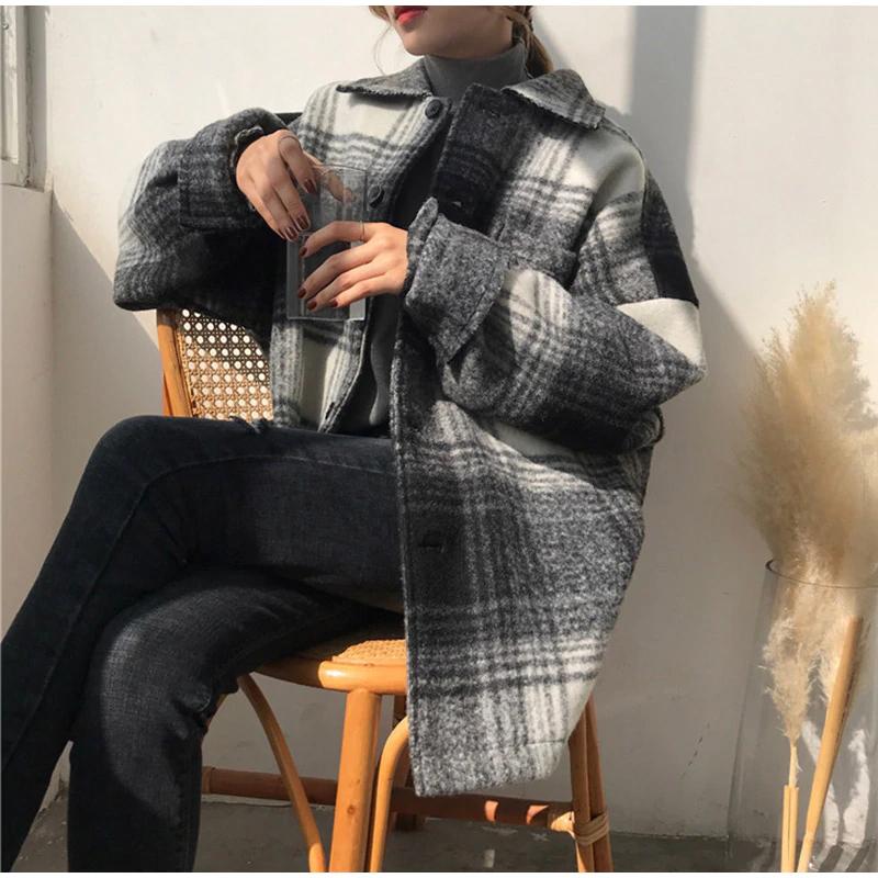 Wool Plaid Blends Coat Jacket – Tomscloth