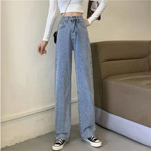 High Waist Retro Regular Long Jeans Pants