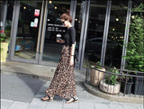 Sexy Leopard Pleated Slim Skirt