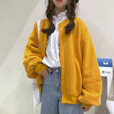 O-Neck Thicker Button Up Sweater