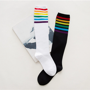 Rainbow Stripes Long Socks