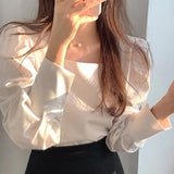 Square Collar Lantern Sleeve Blouse Shirt
