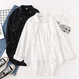 Full Stars Printed Long Sleeve Blouse Shirt