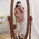 Vintage Plaid Long Pencil Skirt