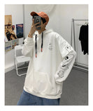 Cute Ghost Sleeve Printed Hoodie