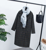 Plaid Woolen Coat