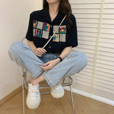 Middle East Art Pattern V-Neck Loose Shirt