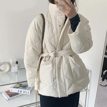 Stand Collar Thick Cotton Padded Parka Coat Jacket