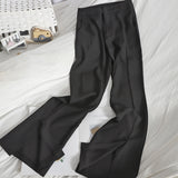 High Waist Office Casual Flare Wide Pants
