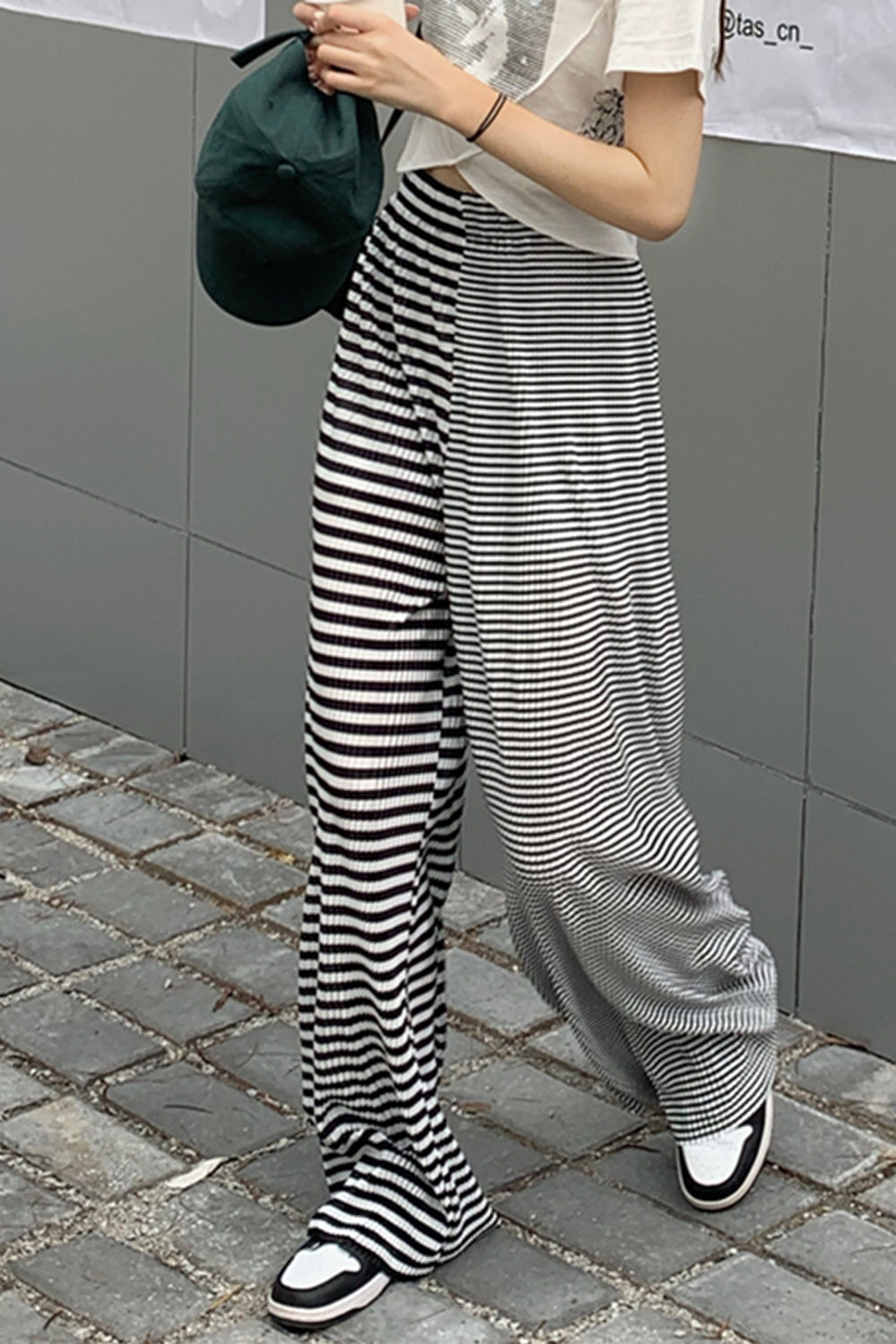 Half striped pants online