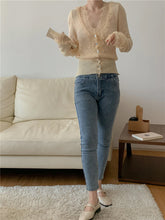 V-Neck Lace Knitted Vintage Sweater