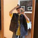 Loose Sleeveless Denim Vest Jacket