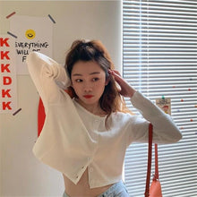 Long Sleeve Knitted Slim Cropped Shirt