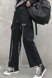 Punk Chain Wide Leg Pants