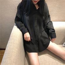 Long Sleeve Elegant Black Blouse Shirt