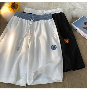 Casual Cartoon Embroidered Home Wear Shorts Pants