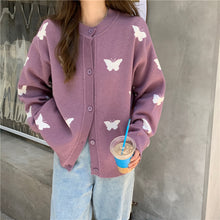 Butterfly Pattern Elegant Knitted Loose Sweater