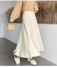 High Waist Elegant A-Line Long Knitted Skirts