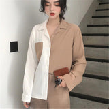 Half Colour Patchwork Shirt