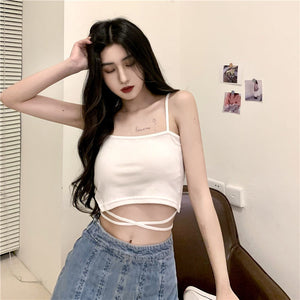 Belted Sexy Camisole Crop Tops