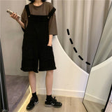 High Waist Corduroy Loose Pocket Jumpsuit
