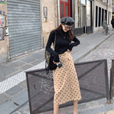 Polka Dot Print Casual Skirt