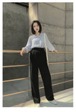 Solid Casual Loose Straight Pants