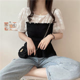 Puff Sleeve Two Style Blouse Shirt