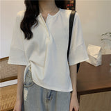 Loose Cropped Basic Shirt