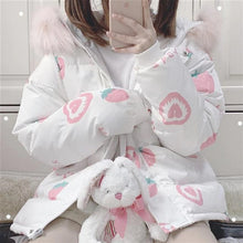 Cute Strawberry Loose Thick Jacket Coat