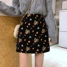 High Waist Retro Floral Mini Skirts
