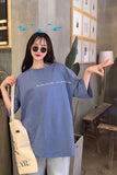 The Same Every Day Letters Pocket Printed Loose Shirt