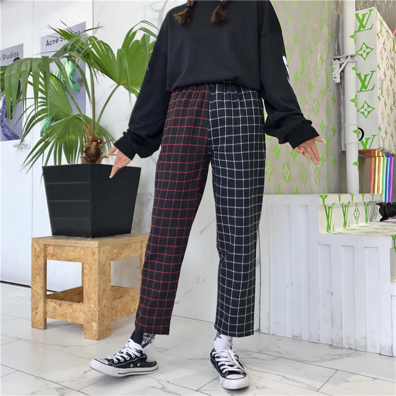 Half Color Plaid Pants – Tomscloth